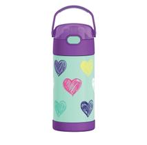 Garrafa Garrafinha Térmica Thermos 355ml Corações Coloridos Garrafa Garrafinha Térmica Thermos 355ml Corações Coloridos