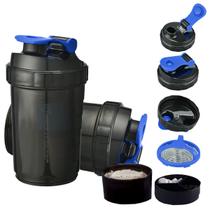 Garrafa Gold Sports Power organizador de comprimidos e armazenamento para proteína em pó Garrafa Gold Sports Power organizador de comprimidos e armazenamento para proteína em pó