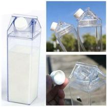 Garrafa Grande Caixa Leite Suco Água Acrílica 1 Litro