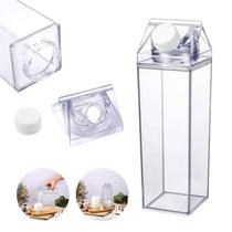 Garrafa Grande Caixa para Leite Suco Água Iogurte Bebidas em Geral Acrílico Transparente Capacidade 500ml Tampa Removível Livre de BPA Garrafa Grande Caixa para Leite Suco Água Iogurte Bebidas em Geral Acrílico Transparente Capacidade 500ml Tampa Removível Livre de BPA