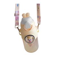 Garrafa Infantil 520ml Coelho Alça - Canudo Anti-vazamento Garrafa Infantil 520ml Coelho Alça - Canudo Anti-vazamento