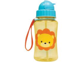 Garrafa Infantil com Canudo 350ml Buba Animal Fun Leão