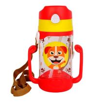 Garrafa Infantil com Canudo e Alça Dupla Art House Kids 400ml Personagens Divertidos Garrafa Infantil com Canudo e Alça Dupla Art House Kids 400ml Personagens Divertidos