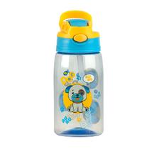 Garrafa Infantil Com Trava 500 ml Canudo Acrílico Unicórnio Cachorro Clio