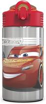 Garrafa infantil Disney Cars 3 inox: tampa com ação de uma mão e bico de palha (15,141ml, livre de BPA) - Zak Designs
