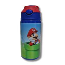 Garrafa Infantil Escolar SUPER MARIO Aço Inox 500ml- Luxcel