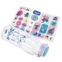 Garrafa infantil Fun Stitch com adesivos 600ml Plasutil ref. 16693 Garrafa infantil Fun Stitch com adesivos 600ml Plasutil ref. 16693