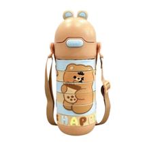Garrafa Infantil Interativa Quebra Cabeça Silicone 430ml