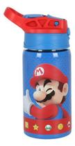 Garrafa Infantil Meninos Super Mario Aço Inox 500ml C/ Alça - Luxcel