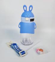 Garrafa Infantil Plástica Coelho Alça Decorada 600ml Hello Rabbit B57-105