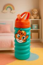 Garrafa Infantil Puket Retrátil Dobrável Tigre Camping Verde Garrafa Infantil Puket Retrátil Dobrável Tigre Camping Verde