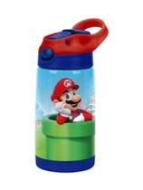 Garrafa Inox Garrafinha Infantil Escolar Super Mario Bros