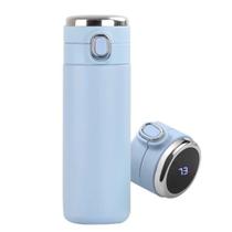 Garrafa Inteligente De Àgua 420ml Sensor Led Temperatura Azul