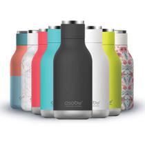 Garrafa isolada de aço inoxidável asobu Urban 500mL (preta) Garrafa isolada de aço inoxidável asobu Urban 500mL (preta)
