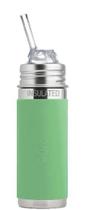 Garrafa isolada Pura Kiki em aço inoxidável 260mL com canudo
