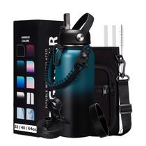 Garrafa isolada Thermos DIGJUPER 946ml com alça e paracord