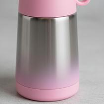 Garrafa Isotermica 210ml Rosa Inox C/ Copo Infantil Escolar