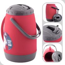 Garrafa Isotermica Bebidas Frio 2,5L Vermelha Termica Tereré