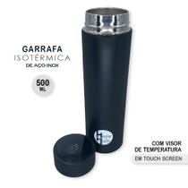 Garrafa Isotérmica Com Led Em Aço Ínox 500Ml - Preto