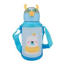 Garrafa Isotérmica com Termometro Infantil Inox 500ml + Capa Urso Garrafa Isotérmica com Termometro Infantil Inox 500ml + Capa Urso