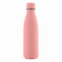 Garrafa isotermica emborrachada classic em aco inox 500ml gelada quente passeio escritório