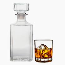 Garrafa Licoreira Whisky De Cristal Com Tampa Desgin Moderno
