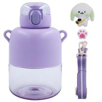 Garrafa Lilas 720ml Alça e Canudo CB3196 - Moment