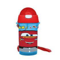 Garrafa Líquida Canudo Infantil 500Ml Carros - TUUT