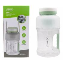 Garrafa Liquidificador Portátil 2 Em 1 1500ml 80w Usb 2.0 Cor Verde