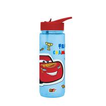 Garrafa Líquido Canudo Infantil 650Ml Carros - TUUT