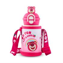 Garrafa Lotso Rosa Plástico Segura Resistente Infantil Passeio Disney 530ml Garrafa Lotso Rosa Plástico Segura Resistente Infantil Passeio Disney 530ml