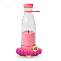 Garrafa Mini Juice Mixer Suco Liquidificador Portátil Rosa Garrafa Mini Juice Mixer Suco Liquidificador Portátil Rosa