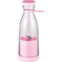 Garrafa Mini Liquidificador 380ml Recarregável Rosa Garrafa Mini Liquidificador 380ml Recarregável Rosa