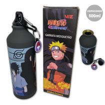 Garrafa Mosquetão 500ml Naruto Sasuke Uchiha Clube Comix