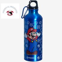 Garrafa mosquetão super mario original licenciada aluminio 500 ml nintendo Garrafa mosquetão super mario original licenciada aluminio 500 ml nintendo