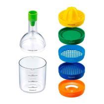 Garrafa Multiuso Funil, Espremedor e Raladora 8 Funcionalidades Ningbo