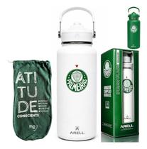Garrafa Palmeiras Térmica Arell Premium Original 946ml - Kit Kit Palmeiras 02