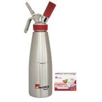 Garrafa para Chantilly 1l Gourmet Pro Inox com 10 Cápsulas Best Whip