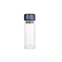 Garrafa Para Sublimação de Vidro Com Infusor E Tampa Azul Perolizada 300ml
