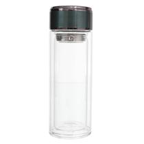 Garrafa Para Sublimação de Vidro Com Infusor E Tampa Verde Perolizada 300ml