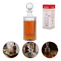 Garrafa Para Whisky Licor Decoração Em Vidro Vintage Retrô Hauskraft