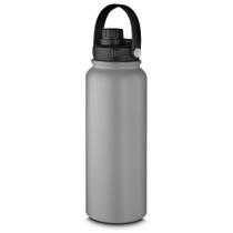Garrafa Parede Dupla com Alça 1,1L em Aço Inox Cinza Garrafa Parede Dupla com Alça 1,1L em Aço Inox Cinza