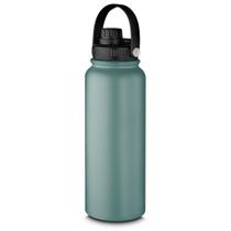 Garrafa Parede Dupla com Alça 1,1L em Aço Inox Verde Garrafa Parede Dupla com Alça 1,1L em Aço Inox Verde
