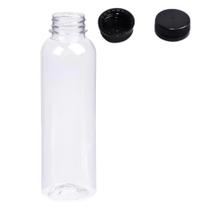 Garrafa Pet 300ML OU 500ML Cilíndrica Redonda Lisa Com Tampa Lacre TAMANHO:300MLQUANTIDADE:5UN