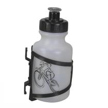 Garrafa Plast Squeeze Transparente Com Tampa e Suporte 500Ml