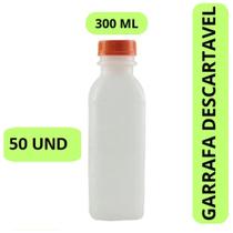 Garrafa Plástica 300ml para Suco c/ Tampa 50 und / CALDO CANA / AGUA COCO Garrafa Plástica 300ml para Suco c/ Tampa 50 und / CALDO CANA / AGUA COCO