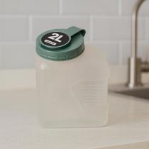 Garrafa Plastica Flip Top 2 Litros Transparente Tampa Verde Mix Home