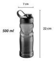 Garrafa Plástica Sanremo 500ml - Cor Preta Garrafa Plástica Sanremo 500ml - Cor Preta