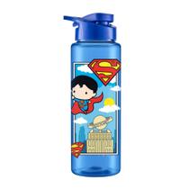 Garrafa Plástica Squeeze Sport Superman Funko Azul 750ml Liga Da Justiça Funko BPA Free