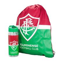 Garrafa plástico 450ml com mochila tipo saco - fluminense
